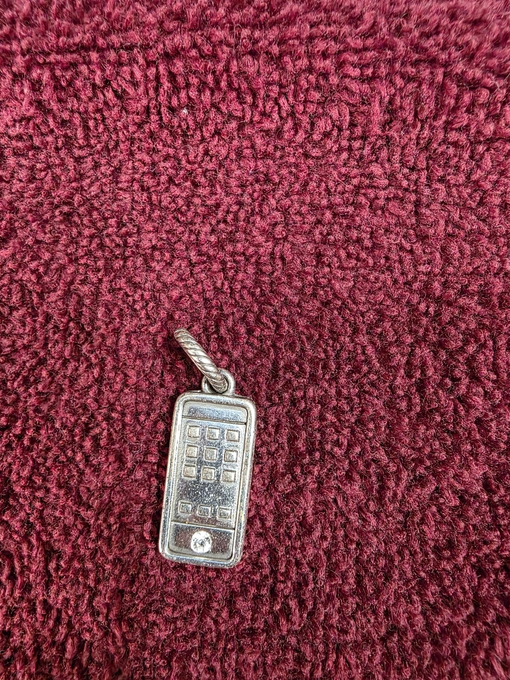 Brighton Silver 'Hello' Cell Phone Charm on Rope Bail - Picture 2 of 2